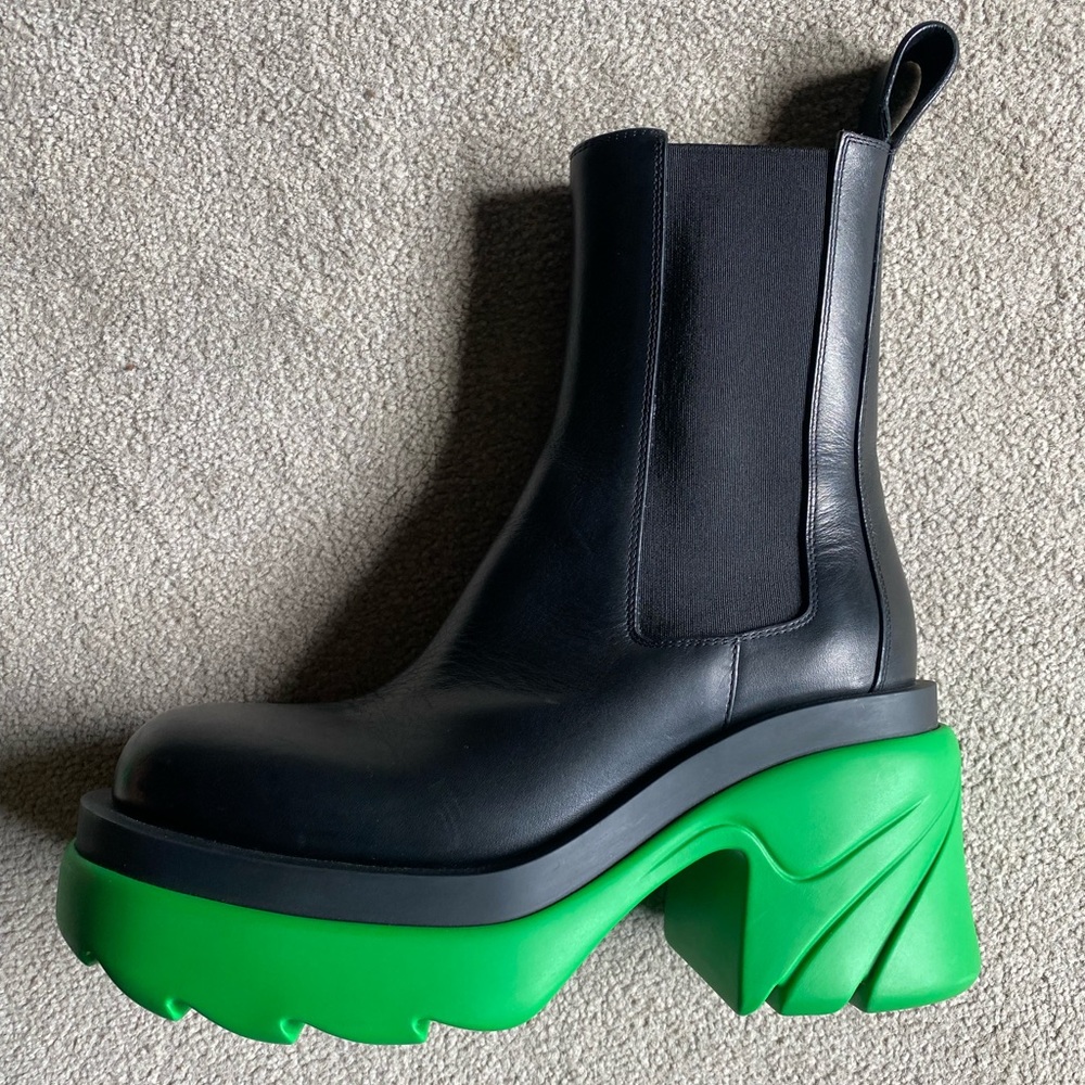 Bottega Veneta Flash Boots in Black Grass